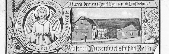 Der Lützenbachshof auf einer Ansichtskarte von ca. 1910 Foto: Der Lützenbachshof auf einer Ansichtskarte von ca. 1910
